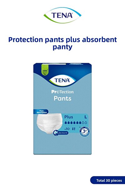 TENA Protection Pants Plus Absorbent Panties, Large Size (L), 6 Drops, 30's 7...