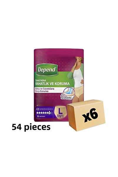 Depend Women's Large Size Absorbent Panties Patient Diapers Size 42 50 54 Pieces
