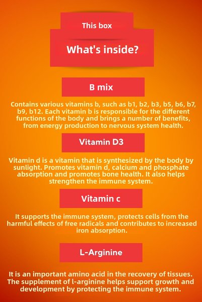VitaCeel عصر النمو متعدد الفيتامينات فيتامين C، D، B Mix، L-arginine للأطفال