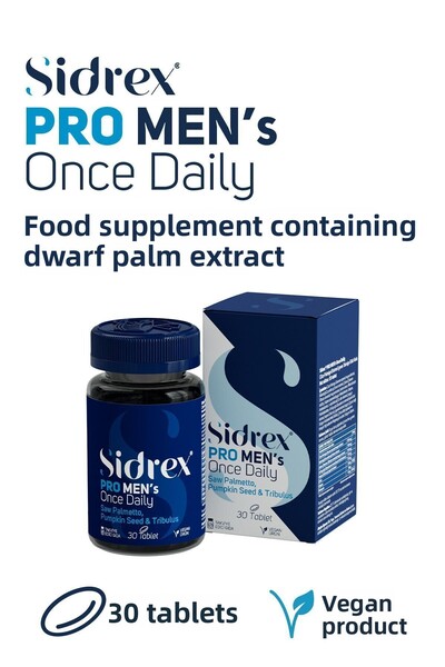 SIDREX Pro Men's Daily Dwarf Palm Extract - 30 Tablets Food Supplement