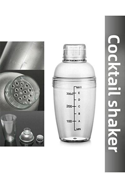 Viyalente Polycarbonate Transparent Cocktail Shaker Mixer 350 Ml