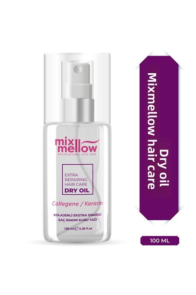 Mixmellow زيت جاف إضافي للعناية بالشعر مع الكولاجين 100 مل - زيت جاف إضافي لل...