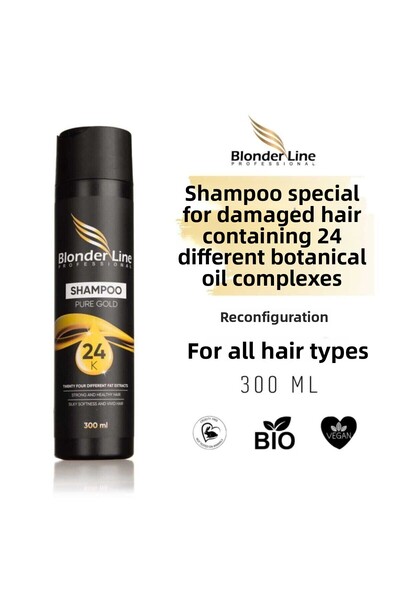 Blonder Line 2-in-1 Repairing Hair Care Shampoo and St. John's Wort Oil Hand, Face, and Body Cream for Damaged Hair