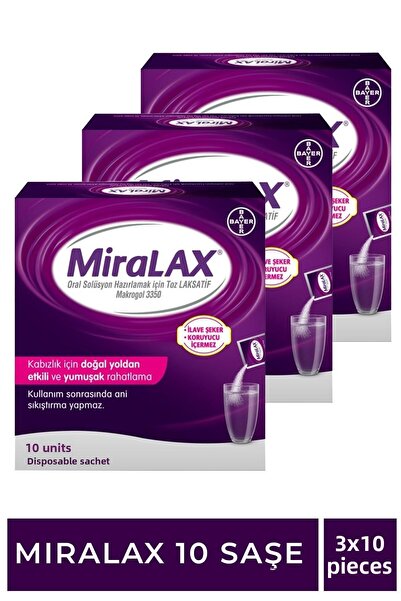 Miralax 3 قطع 10 أكياس