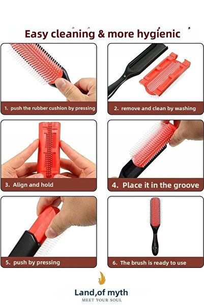 KozmetiKat Βούρτσα μαλλιών και χτένα για styling, βούρτσα styling 9 σειρών, (...