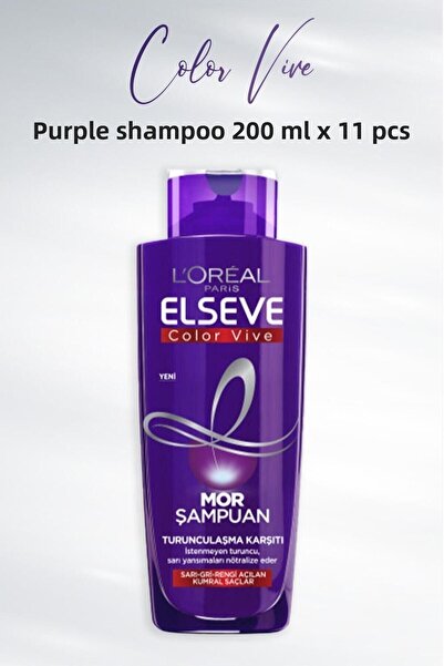 ELSEVE Vive Purple Anti-Orange - 200 ml x 11 Shampoos