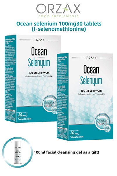 Ocean Selenium 100Mg Tablet, 2 Pieces + Facial Cleansing Gel Gift