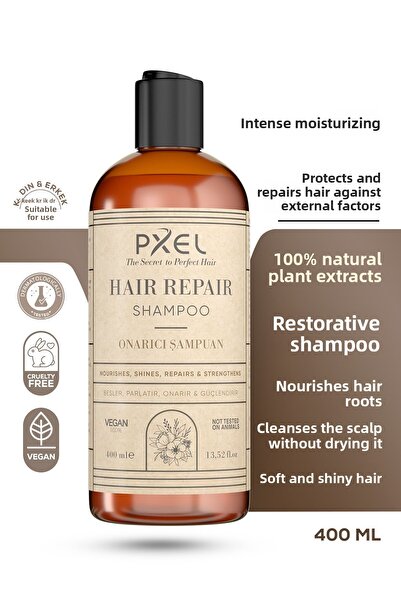 PXEL شامبو إصلاح الشعر 400 مل |   الشعر الضعيف التالف |   شامبو إصلاح ومغذي و...
