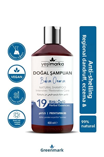 yeşilmarka Organic-Vegan Natural Care Shampoo - For Itching and Problematic Hair