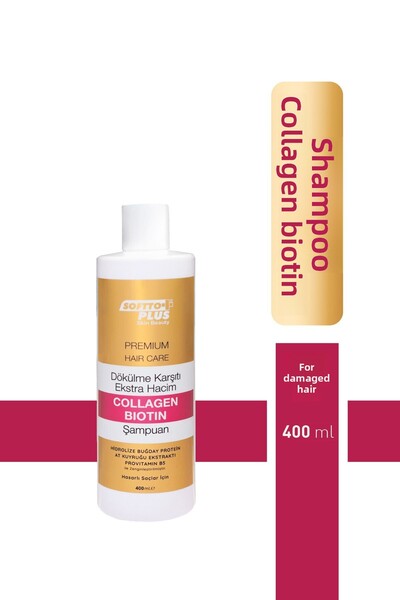 Softto Plus 400 ML Extra Volume - ANTI-HAIR LOSS Collagen Biotin Shampoo