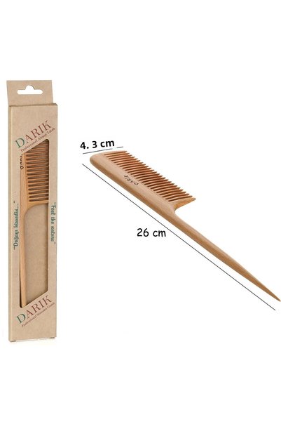 DARIK Beech Wood Quality Comb, Model 5 (Frequent Tooth with Skewers)