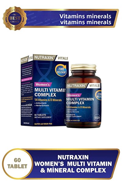 Nutraxin مركب متعدد الفيتامينات والمعادن للنساء - 60 قرصًا مكونًا من 3 قطع