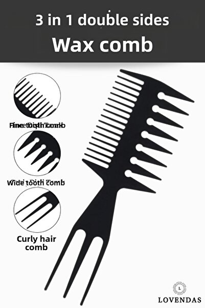 Lovendas 3in1 Hair Styler - Antistatic Carbon Wax Comb