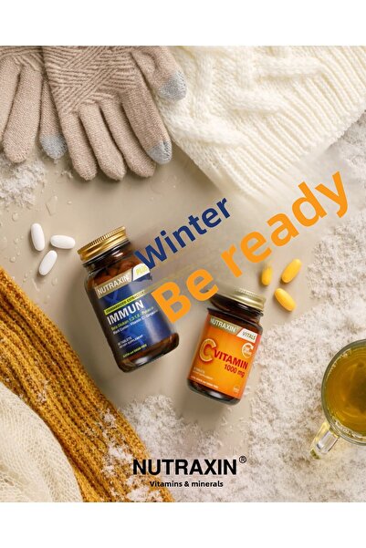 Nutraxin İmmun-S 60 Tablets and Vitamin C 60 Tablets Vitamin Set + 100ml Facial Cleanser Gel Gift