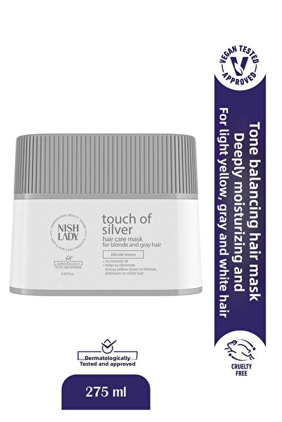 NISHLADY قناع الشعر الفضي المدمر باللون البرتقالي - 296 مل