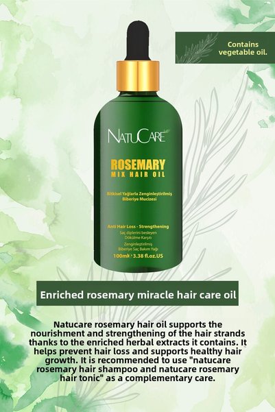 NatuCare Enriched Miraculous Oils 3-Piece Hair Care Set 100 ml (Amla-Rosemary-Castor)