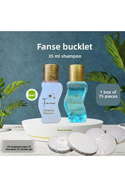 Fanse Otel Temizlik Medikal Malzemeleri مجموعة هوتيل بوكو للاستعمال مرة واحدة - 25 قطعة شامبو، S Shise، 25 قطعة جل استحمام و 25 قطعة صابون ملفوف 35 مل