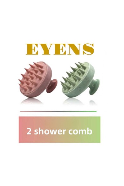 EYENS Pachet de 2 piepteni profesionale pentru duș, din silicon moale, pentru spălarea părului și masajul scalpului