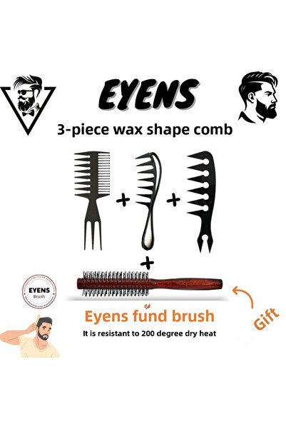 EYENS مجموعة فرش تنظيف الشمع المقاومة للحرارة مكونة من 3 قطع - هدية