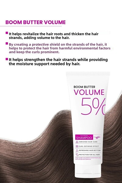 BOOM BUTTER 250 ML Volume Shampoo for Weak Thin Strands Hair