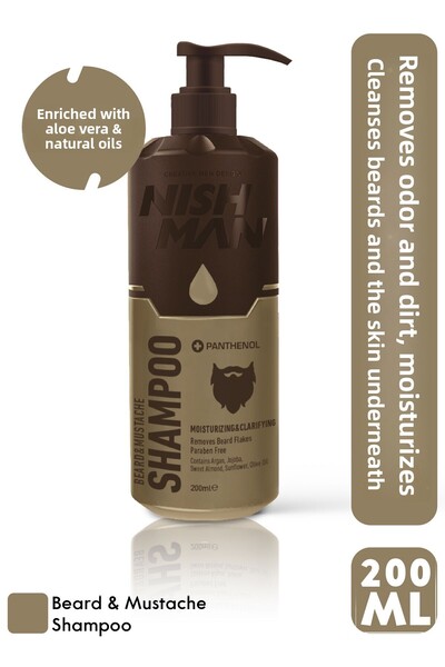 NISHMAN شامبو اللحية للأقمشة والأقمشة 200 مل