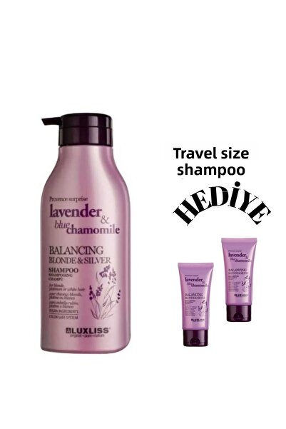 Luxlıss شامبو لافندر وديزي أزرق مضاد للتصبغ البرتقالي للشعر الأشقر 500 مل