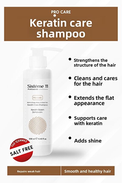 Sistéme 11 شامبو كيراتين خالٍ من الأملاح من سيستيم 11، 250 مل