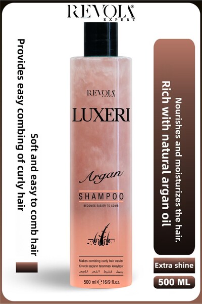 REVOLA EXPERT Luxeri Argan Shampoo - Formula Providing Easy Comb and Natural ...