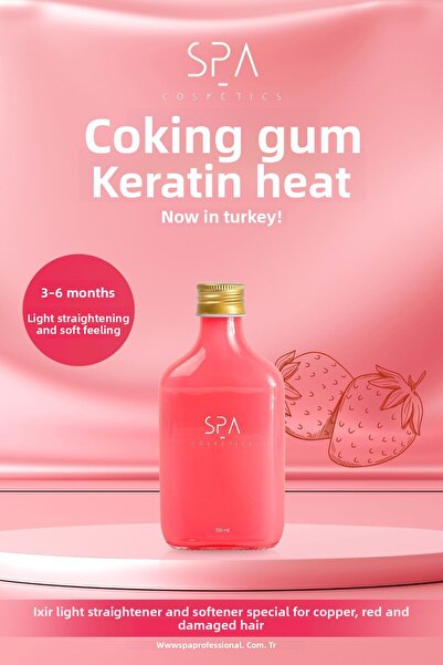 spaprofessional SPA Pro ماء الكيراتين إكسير "علكة الفراولة" 250 مل. مجموعة من 3