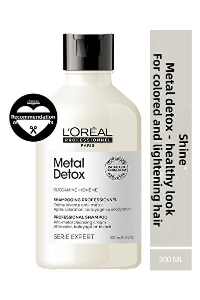 L'oreal Professionnel إكسبرت ميتال ديتوكس 300 مل - شامبو للشعر ملون ومفتح