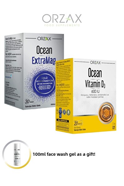 Ocean Extramag 30 Tablets - Vitamin D3 600Iu 20ml Magnesium Complex and Vitamin D3 Combination