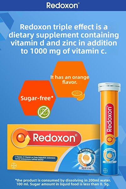 Redoxon 3x30 Effervescent Tablet - Opportunity Package, 1000 Mg Vitamin C, Vitamin D and Zinc Inner