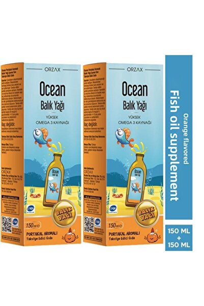 Ocean Omega 3 Orange Fish Oil Syrup 150 ml 2 Pieces