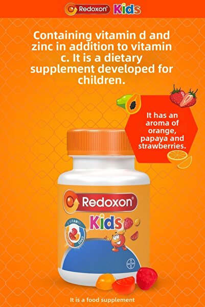 Redoxon Kids 3-Piece School Period Package I Supplement Containing Vitamin C, Vitamin D, and Zinc for Children