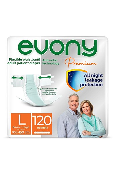 Evony حفاضات مميزة للكبار مقاس كبير 120 قطعة