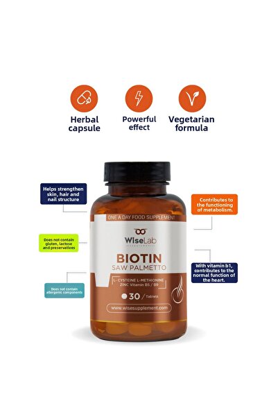 WiseLab Biotin 2500 Mcg 30 Tablets + Vitamin D3 K2