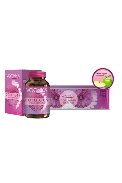 Voonka Green Apple 30 Hair - Collagen Beauty Plus E& Beauty 32 Tablets Hyaluronic Acid