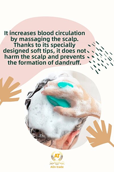 ALİN 2-Pack Hair Care Brush, Hair Scalp Massage Shampoo Comb, Shower Brush Silicone Hair Massage Comb