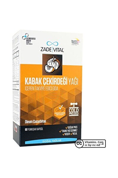 Zade Vital Pumpkin Seed Oil 320 Mg 60 Capsules