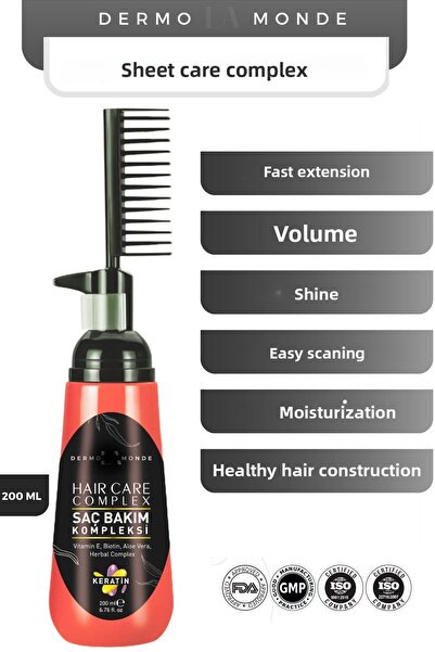 DermoMonde مركب العناية بالشعر يحتوي على الكيراتينا والتروتين والجوجوبا 200 مل