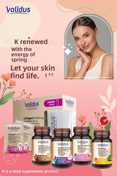 Validus مجموعة التجميل - الكولاجين دراكوبيل سيراميد حمض الهيالورونيك بروميلين