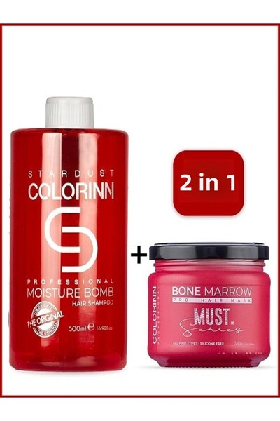Colorinn Plump Moisture Bomb Shampoo with Collagen and Protein - Mask 330Ml+Set of 2