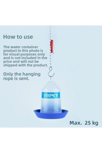 Vixpet Practical Kit - 4 Meters Chicken Hanging Rope, 3 Pieces
