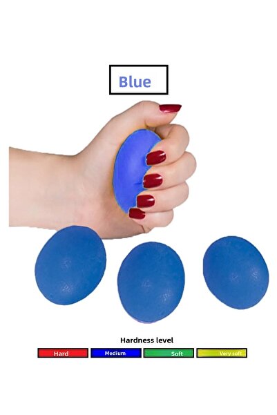 ZEYSAN كرة الضغط المصنوعة من السيليكون الأزرق، كرة تمرين اليد، كرة العلاج الط...