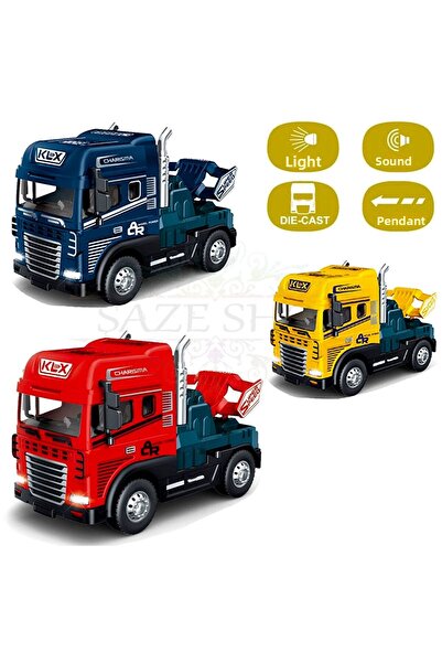 SAZE شاحنة سحب KLX600-345 مع أضواء احتكاك وموسيقى 1:24 السعر لقطعة واحدة، قم ...