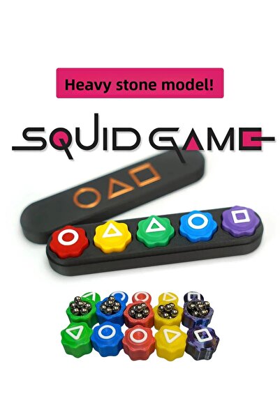 Semih Plastik Aksesuar مجموعة ألعاب Squid Game Gonggi 5 Stone مع صندوق طويل خ...