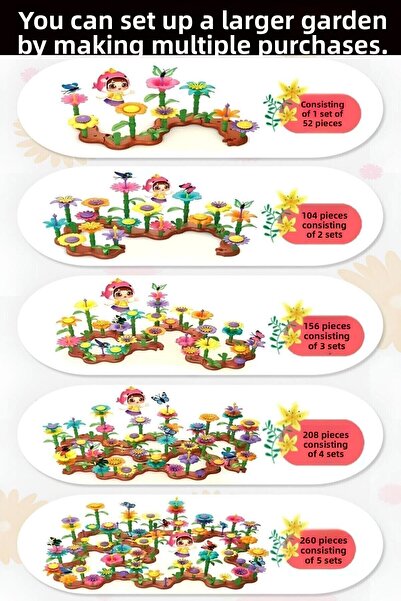 Bundeba مجموعة إنشاء الزهور المكونة من 52 قطعة - لغز البحث عن الصور المقطوعة، لعبة البحر والشاطئ