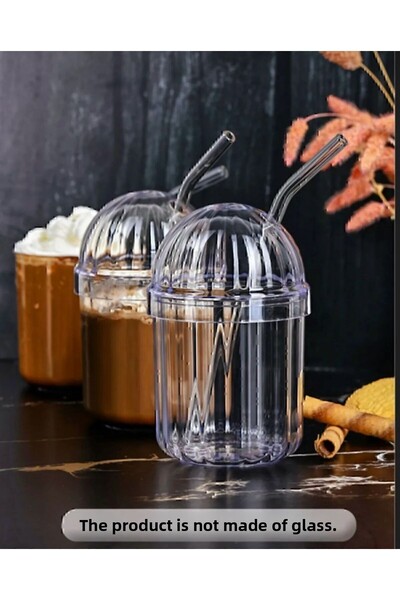 CEZVE HOME 2 Pieces Mica Heat Resistant Pinterest Cup Coffee and Presentation Cup 430 ml (Cleaning Brush Gift)