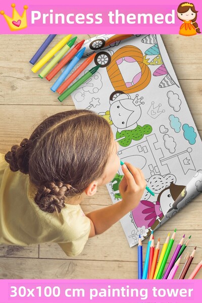 melolisa 30 CM - Coloring Princess Themed Baby, Nursery and Children's Activi...