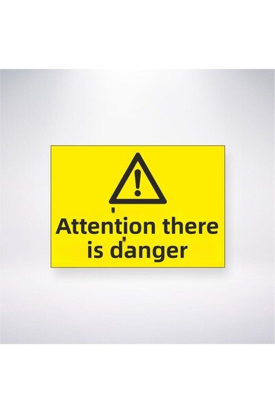 Reysa Tasarım تحذير: مخاطر 21 × 28 ملصق سلامة العمل اللاصق على الظهر